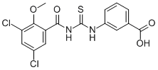 3-[[[(3,5-DICHLORO-2-METHOXYBENZOYL)AMINO]THIOXOMETHYL]AMINO]-BENZOIC ACID CAS#: 531519-53-6