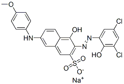 3-[(3,5-Dichloro-2-hydroxyphenyl)azo]-4-hydroxy-7-[(4-methoxyphenyl)amino]-2-naphthalenesulfonic acid sodium salt CAS#: 68413-54-7