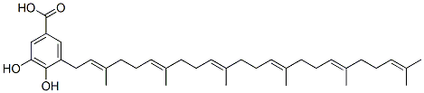 3-(3,7,11,15,19,23-hexamethyltetracosa-2,6,10,14,18,22-hexaenyl)-4,5-dihydroxy-benzoic acid CAS#: 63975-40-6