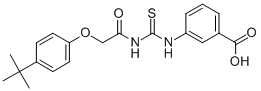 3-[[[[[4-(1,1-DIMETHYLETHYL)PHENOXY]ACETYL]AMINO]THIOXOMETHYL]AMINO]-BENZOIC ACID CAS#: 531519-95-6