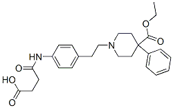 3-[[4-[2-(4-ethoxycarbonyl-4-phenyl-1-piperidyl)ethyl]phenyl]carbamoyl ]propanoic acid CAS#: 7146-72-7