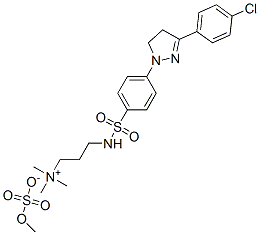 3-[[[4-[3-(4-chlorophenyl)-4,5-dihydro-1H-pyrazol-1-yl]phenyl]sulphonyl]amino]propyltrimethylammonium methyl sulphate CAS#: 60317-14-8
