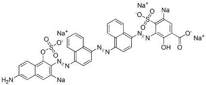 3-[[4-[[4-[(6-Amino-1-hydroxy-3-sodiosulfo-2-naphthalenyl)azo]-1-naphthalenyl]azo]-1-naphthalenyl]azo]-2-hydroxy-5-sodiosulfobenzoic acid sodium salt CAS#: 6598-61-4