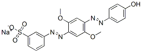 3-[[4-[(4-Hydroxyphenyl)azo]-2,5-dimethoxyphenyl]azo]benzenesulfonic acid sodium salt CAS#: 68516-60-9