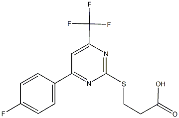 3-{[4-(4-fluorophenyl)-6-(trifluoromethyl)pyrimidin-2-yl]thio}propanoic acid CAS#: 514180-29-1