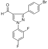 3-(4-BROMOPHENYL)-1-(2,4-DIFLUOROPHENYL)-1H-PYRAZOLE-4-CARBALDEHYDE CAS#: 618098-77-4