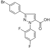 3-(4-BROMOPHENYL)-1-(2,4-DIFLUOROPHENYL)-1H-PYRAZOLE-5-CARBOXYLIC ACID CAS#: 618102-70-8