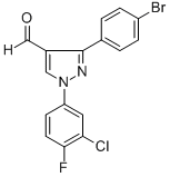3-(4-BROMOPHENYL)-1-(3-CHLORO-4-FLUOROPHENYL)-1H-PYRAZOLE-4-CARBALDEHYDE CAS#: 618098-83-2