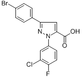 3-(4-BROMOPHENYL)-1-(3-CHLORO-4-FLUOROPHENYL)-1H-PYRAZOLE-5-CARBOXYLIC ACID CAS#: 618102-64-0