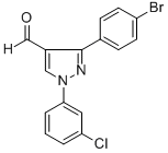 3-(4-BROMOPHENYL)-1-(3-CHLOROPHENYL)-1H-PYRAZOLE-4-CARBALDEHYDE CAS#: 618098-65-0