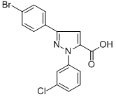 3-(4-BROMOPHENYL)-1-(3-CHLOROPHENYL)-1H-PYRAZOLE-5-CARBOXYLIC ACID CAS#: 618102-65-1
