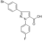 3-(4-BROMOPHENYL)-1-(4-FLUOROPHENYL)-1H-PYRAZOLE-5-CARBOXYLIC ACID CAS#: 618102-71-9
