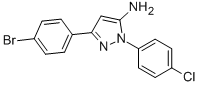 3-(4-Bromophenyl)-1-(4-chlorophenyl)-1H-pyrazol-5-ylamine CAS#: 618092-74-3