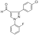 3-(4-CHLOROPHENYL)-1-(2-FLUOROPHENYL)-1H-PYRAZOLE-4-CARBALDEHYDE CAS#: 618098-70-7