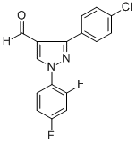 3-(4-CHLOROPHENYL)-1-(2,4-DIFLUOROPHENYL)-1H-PYRAZOLE-4-CARBALDEHYDE CAS#: 618098-76-3