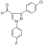 3-(4-CHLOROPHENYL)-1-(4-FLUOROPHENYL)-1H-PYRAZOLE-4-CARBALDEHYDE CAS#: 618098-57-0
