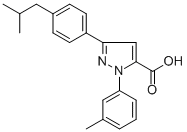 3-(4-ISOBUTYLPHENYL)-1-M-TOLYL-1H-PYRAZOLE-5-CARBOXYLIC ACID CAS#: 618102-94-6