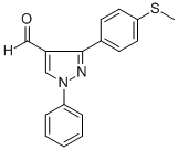 3-(4-(METHYLTHIO)PHENYL)-1-PHENYL-1H-PYRAZOLE-4-CARBALDEHYDE CAS#: 618098-86-5
