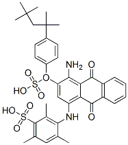 3-[[4-amino-9,10-dihydro-9,10-dioxo-3-[sulpho-4-(1,1,3,3-tetramethylbutyl)phenoxy]-1-anthryl]amino]-2,4,6-trimethylbenzenesulphonic acid CAS#: 66696-74-0