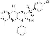 3-[(4-chlorophenyl)sulfonyl]-1-cyclohexyl-2-imino-10-methyl-1,2-dihydro-5H-dipyrido[1,2-a:2,3-d]pyrimidin-5-one CAS#: 606954-06-7