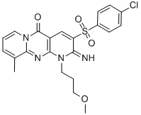 3-[(4-chlorophenyl)sulfonyl]-2-imino-1-(3-methoxypropyl)-10-methyl-1,2-dihydro-5H-dipyrido[1,2-a:2,3-d]pyrimidin-5-one CAS#: 606961-13-1