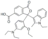 3-[4-(diethylamino)-2-ethoxyphenyl]-3-(1-ethyl-2-methyl-1H-indol-3-yl)-1,3-dihydro-1-oxoisobenzofuran-5-carboxylic acid CAS#: 69898-60-8