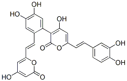 3-[4,5-Dihydroxy-2-[(E)-2-(4-hydroxy-2-oxo-2H-pyran-6-yl)ethenyl]phenyl]-6-[(E)-2-(3,4-dihydroxyphenyl)ethenyl]-4-hydroxy-2H-pyran-2-one CAS#: 62682-06-8