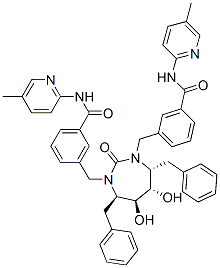 3-[[(4R,5S,6S,7R)-4,7-dibenzyl-5,6-dihydroxy-3-[[3-[(5-methylpyridin-2 -yl)carbamoyl]phenyl]methyl]-2-oxo-1,3-diazepan-1-yl]methyl]-N-(5-meth ylpyridin-2-yl)benzamide CAS#: 183854-98-0
