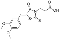 3-[5-(3,4-DIMETHOXY-BENZYLIDENE)-4-OXO-2-THIOXO-THIAZOLIDIN-3-YL]-PROPIONIC ACID CAS#: 7025-25-4