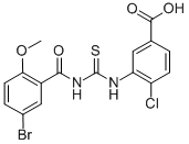 3-[[[(5-BROMO-2-METHOXYBENZOYL)AMINO]THIOXOMETHYL]AMINO]-4-CHLORO-BENZOIC ACID CAS#: 530147-59-2