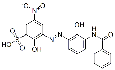3-[[5-(Benzoylamino)-6-hydroxy-3-methylphenyl]azo]-2-hydroxy-5-nitrobenzenesulfonic acid CAS#: 6109-98-4