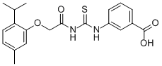 3-[[[[[5-METHYL-2-(1-METHYLETHYL)PHENOXY]ACETYL]AMINO]THIOXOMETHYL]AMINO]-BENZOIC ACID CAS#: 531527-72-7