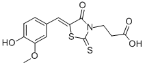 3-[(5Z)-5-(4-HYDROXY-3-METHOXYBENZYLIDENE)-4-OXO-2-THIOXO-1,3-THIAZOLIDIN-3-YL]PROPANOIC ACID CAS#: 7025-18-5