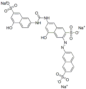 3-[(7-Sulfo-2-naphtyl)azo]-5-hydroxy-7-[3-(7-sulfo-5-hydroxy-2-naphtyl)ureido]-2-naphthalenesulfonic acid trisodium salt CAS#: 6330-95-6