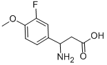 3-AMINO-3-(3-FLUORO-4-METHOXY-PHENYL)-PROPIONIC ACID CAS#: 717-79-3