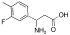 3-AMINO-3-(3-FLUORO-4-METHYLPHENYL)PROPANOIC ACID CAS#: 682804-13-3