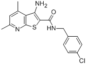 3-AMINO-N-[(4-CHLOROPHENYL)METHYL]-4,6-DIMETHYLTHIENO[2,3-B]PYRIDINE-2-CARBOXAMIDE CAS#: 633283-39-3