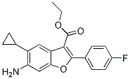 3-Benzofurancarboxylic acid, 6-aMino-5-cyclopropyl-2-(4-fluorophenyl)-, ethyl ester CAS#: 691857-53-1