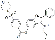 3-Benzofurancarboxylicacid,5-[[4-(4-morpholinylsulfonyl)benzoyl]oxy]-2-phenyl-,ethylester(9CI) CAS#: 587836-62-2