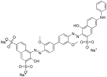 3-Hydroxy-4-[[4'-[[1-hydroxy-6-(phenylamino)-3-sulfo-2-naphthalenyl]azo]-3,3'-dimethoxy[1,1'-biphenyl]-4-yl]azo]-2,7-naphthalenedisulfonic acid trisodium salt CAS#: 68084-25-3