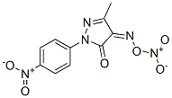 3-Methyl-1-(4-nitrophenyl)-4-[[(nitro)oxy]imino]-1H-pyrazol-5(4H)-one CAS#: 63549-42-8