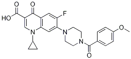 3-Quinolinecarboxylic acid, 1-cyclopropyl-6-fluoro-1,4-dihydro-7-[4-(4-Methoxybenzoyl)-1-piperazinyl]-4-oxo- CAS#: 620170-31-2