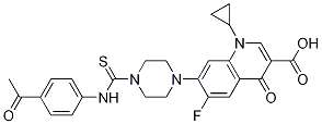 3-Quinolinecarboxylic acid, 7-[4-[[(4-acetylphenyl)aMino]thioxoMethyl]-1-piperazinyl]-1-cyclopropyl-6-fluoro-1,4-dihydro-4-oxo- CAS#: 632299-40-2