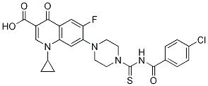 3-Quinolinecarboxylic acid, 7-[4-[[(4-chlorobenzoyl)aMino]thioxoMethyl]-1-piperazinyl]-1-cyclopropyl-6-fluoro-1,4-dihydro-4-oxo- CAS#: 663938-44-1