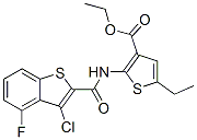 3-Thiophenecarboxylicacid,2-[[(3-chloro-4-fluorobenzo[b]thien-2-yl)carbonyl]amino]-5-ethyl-,ethylester(9CI) CAS#: 588674-17-3