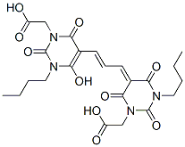 3-butyl-5-[3-[1-butyl-3-(carboxymethyl)-1,2,3,4-tetrahydro-6-hydroxy-2,4-dioxopyrimidin-5-yl]allylidene]tetrahydro-2,4,6-trioxo-2H-pyrimidine-1-acetic acid CAS#: 63059-36-9