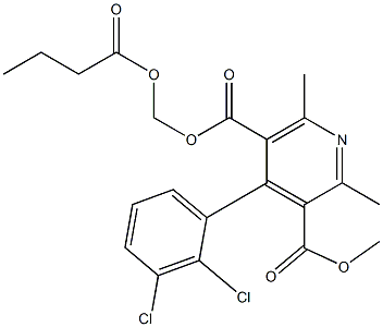 3-((butyryloxy)Methyl) 5-Methyl 4-(2',3'-dichlorophenyl)-2,6-diMethylpyridine-3,5-dicarboxylate CAS#: 188649-48-1