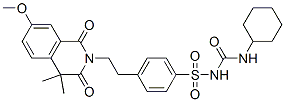 3-cyclohexyl-1-[4-[2-(7-methoxy-4,4-dimethyl-1,3-dioxo-isoquinolin-2-yl)ethyl]phenyl]sulfonyl-urea CAS#: 62783-47-5