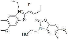 3-ethyl-2-[2-[[3-(2-hydroxyethyl)-6-methoxy-5-methyl-3H-benzothiazol-2-ylidene]methyl]but-1-enyl]-6-methoxy-5-methylbenzothiazolium iodide CAS#: 63815-94-1