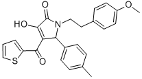 3-hydroxy-1-[2-(4-methoxyphenyl)ethyl]-5-(4-methylphenyl)-4-(2-thienylcarbonyl)-1,5-dihydro-2H-pyrrol-2-one CAS#: 609794-66-3